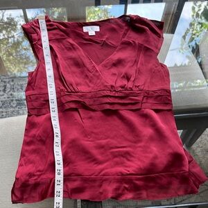 LOFT Rich Burgundy Sleeveless Blouse